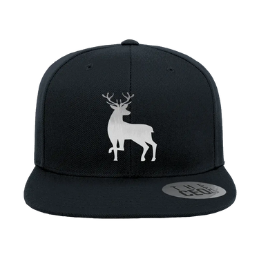 Deer Color 2 Embroidered Flat Bill Hat
